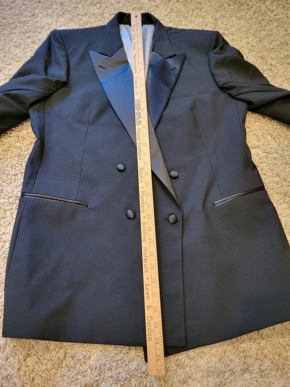 Christian Dior Men's Black Tuxedo Jacket Satin Lapel Made in USA Size 44L - Picture 7 of 11